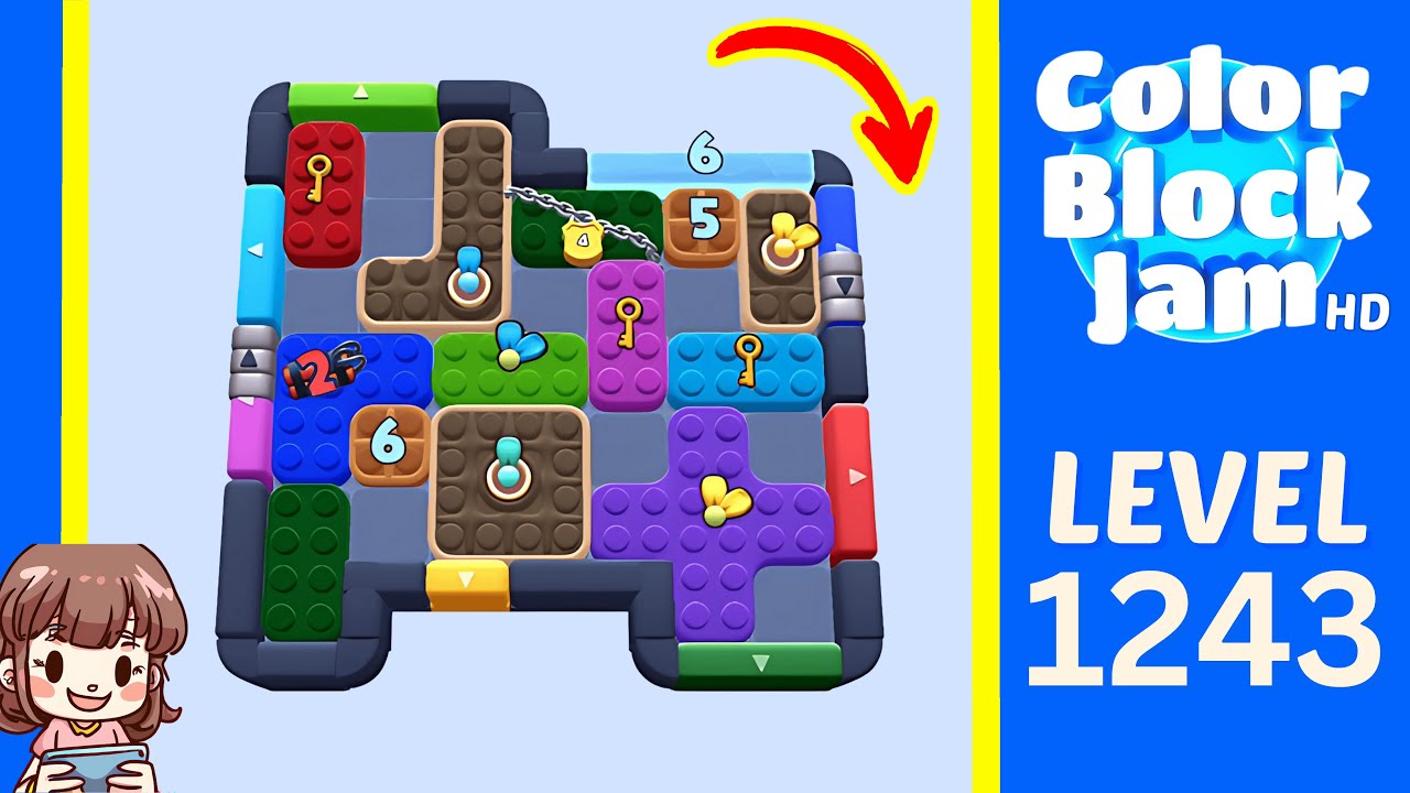 Color Block Jam Level 1243 Solution Walkthrough