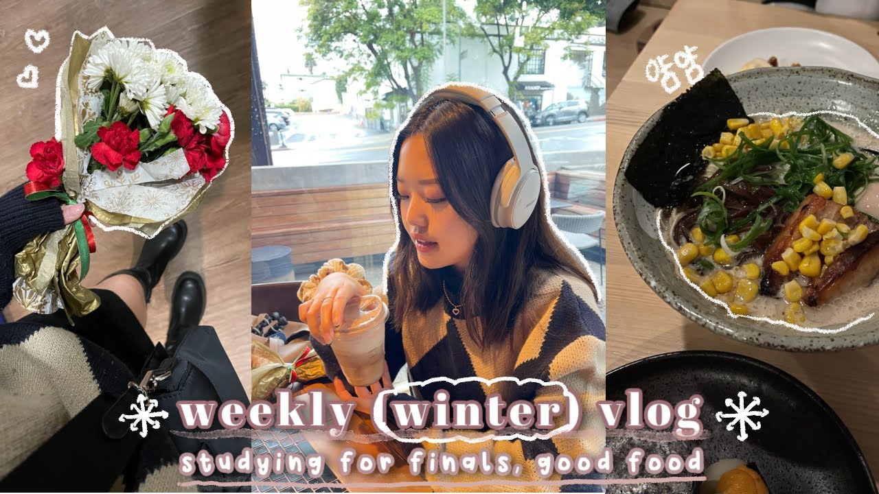 ⛄️ winter vlog: cafe hopping, friends, studying for finals + finally on break🎄❤️