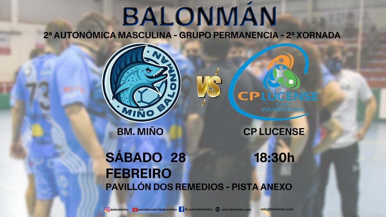 BALONMANO (GALICIA) - 2ª AUT. MASC. - GRUPO PERMANENCIA - 2ª Jª - BM. MIÑO vs. Millaven CP Lucense