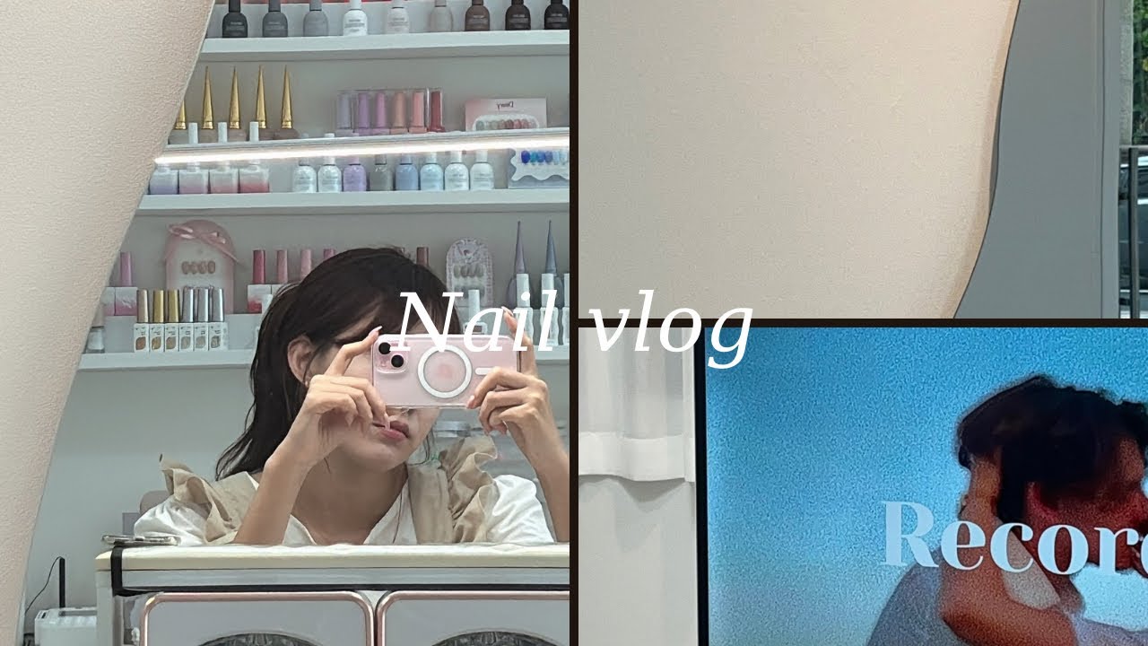 Nail Vlog 네일브이로그 네일샵 일상 우라와드릴 셀프네일💅🏻 글리터네일✨ 눈꽃네일❄️