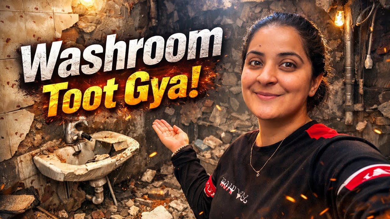 Washroom Renovation || Bella’s bathing day #dailyvlog #dogvideos 