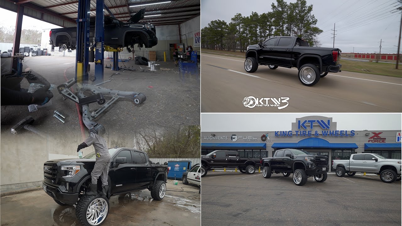 How a 2020 GMC Sierra Elevation Series was built in Houston Texas to fit 26x14s using a 10 inch lift