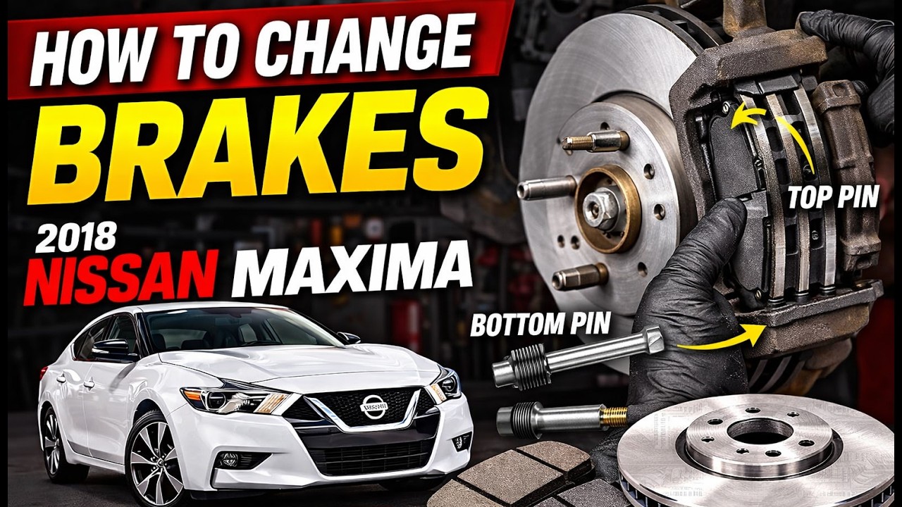 Замена тормозных колодок и дисков на Nissan Maxima 2016-2023 годов выпуска (пошаговая инструкция)