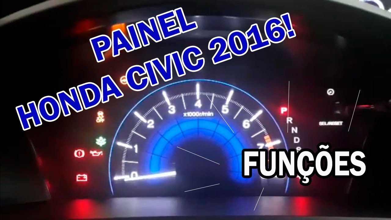 Honda Civic -  Painel Carro | Funções | I-mid | Ar Condic | Telefone