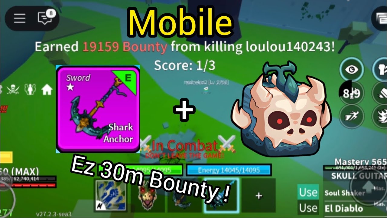 T-rex is Too Broken 💀 l Mobile 📱 l Blox Fruits Bounty Hunting 