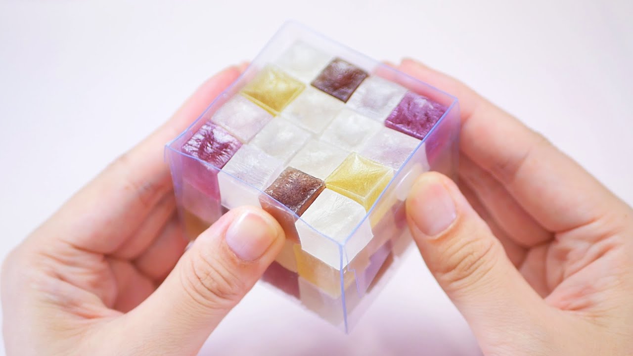 【ザクザク石川ASMR】ルービックキューブのような御菓子 Cube Kohakutou Eating Sounds No Talking【咀嚼音】
