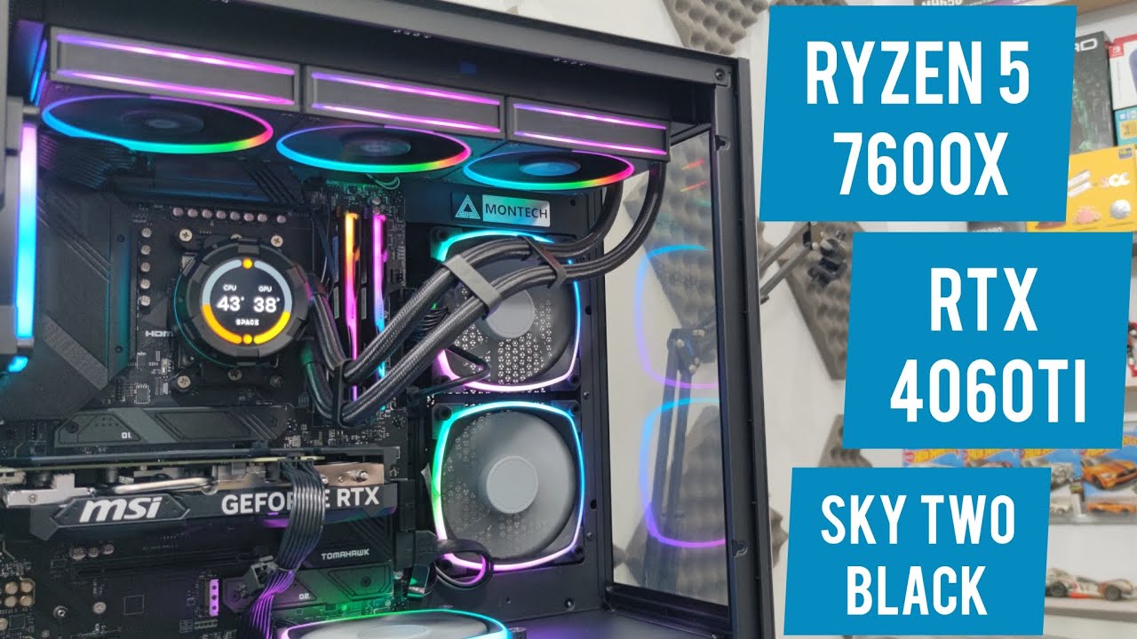 225. #RakitPC 25.6 Jutaan - Ryzen 5 7600X + RTX 4060 TI + Montech Sky Two Black