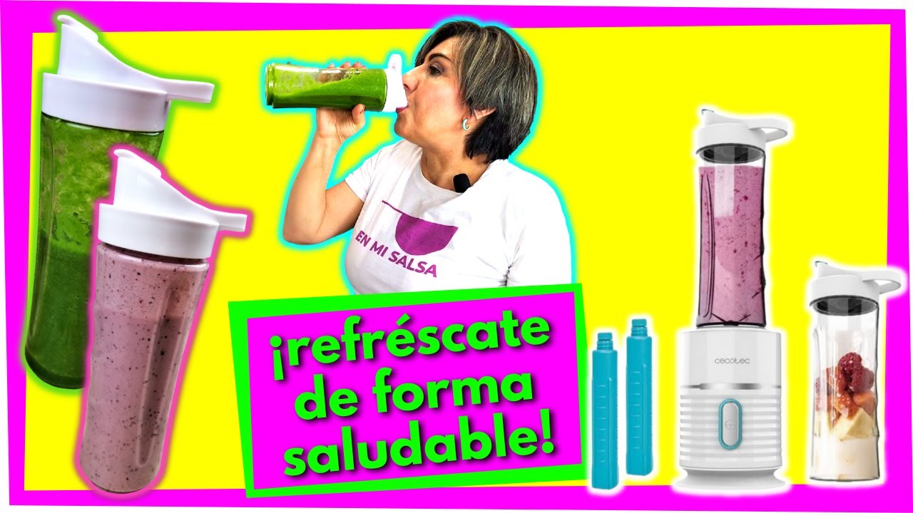 🍌🍓 2 BATIDOS SALUDABLES y SIN AZÚCAR 🍏🥬 con la BATIDORA INDIVIDUAL Cecotec Power Titanium FRESH&GO