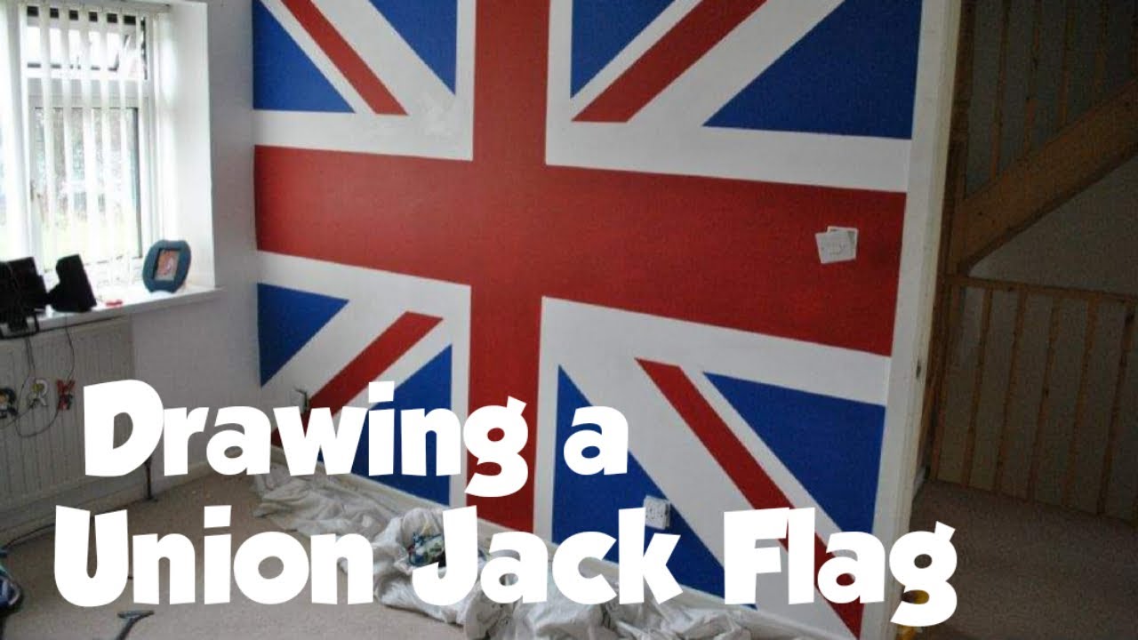 A walkthrough/talkthrough of how to draw a Union Jack on any surface or wall. #wallmural #unionjack