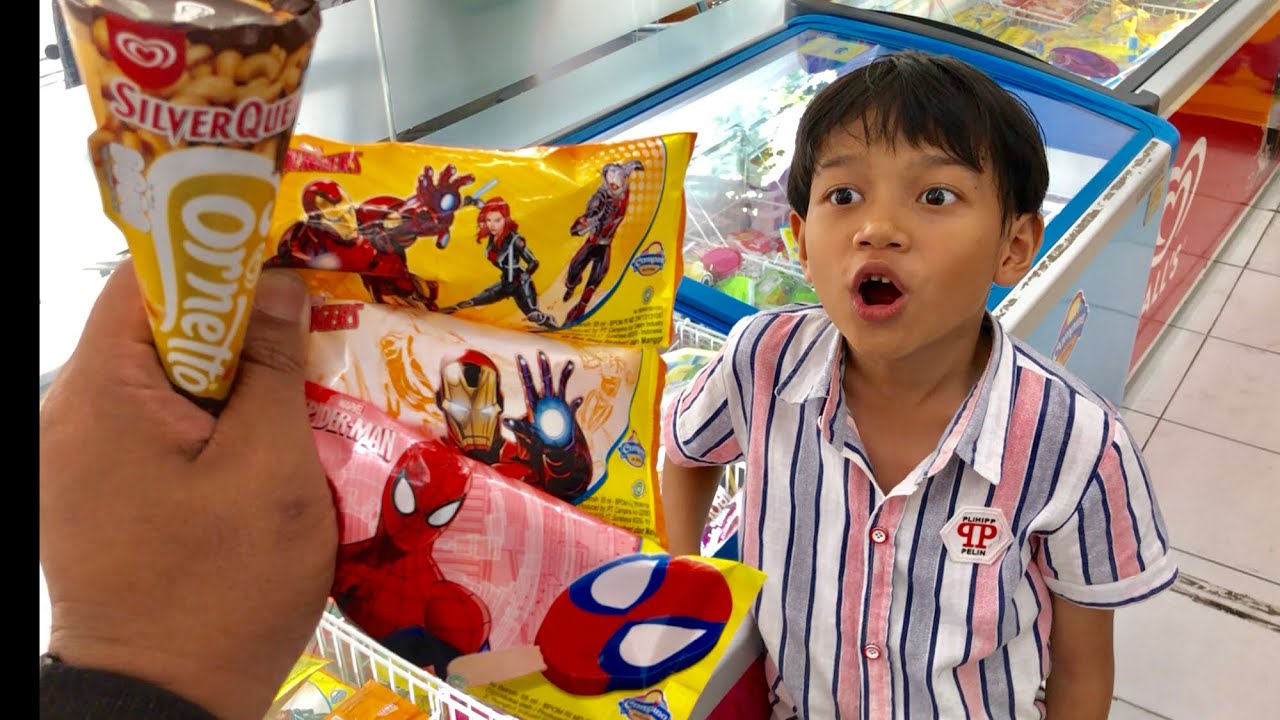 Pilih Es Krim Superhero Ironman , Spiderman atau Cornetto Silver Queen Ya..??? 😱😱😱