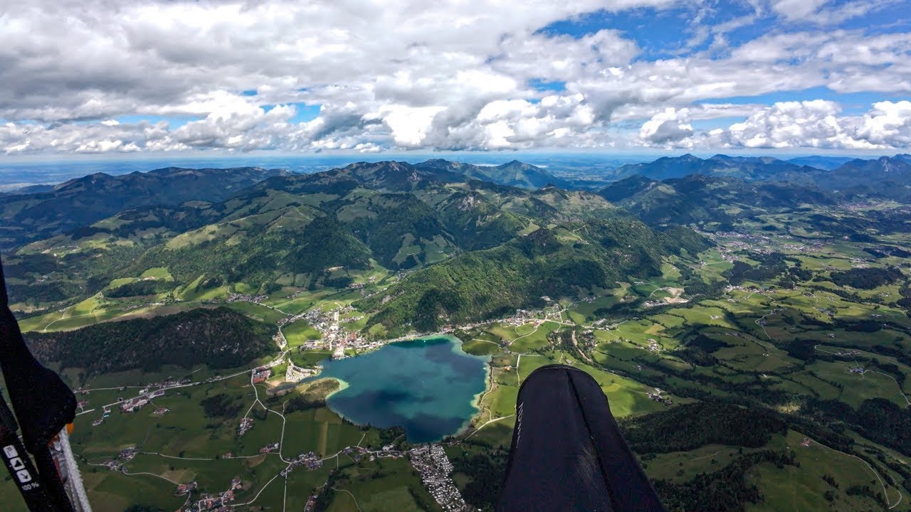 Kössen, kleines Dreieck über zahmer Kaiser und Walchsee / Paragliding 18.05.2024 4K 60FPS