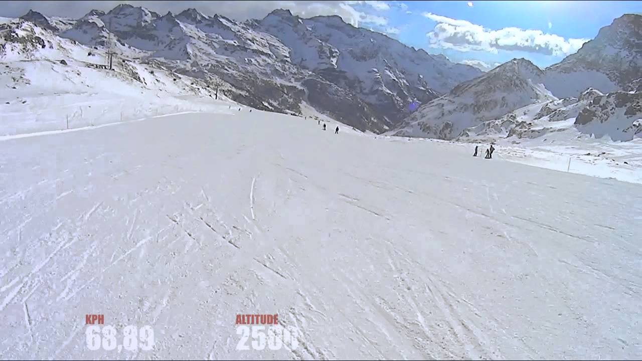 Colle Bettaforca Gressoney - Skiing with Sony HDR15 + Suunto Ambit GPS