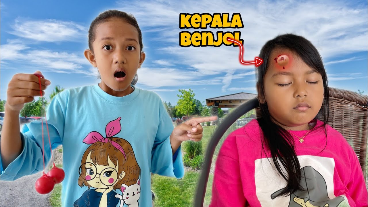 REVINA PINGSAN KEPALANYA BENJOL KENA LATO-LATO 😱 Auto Panik !!!