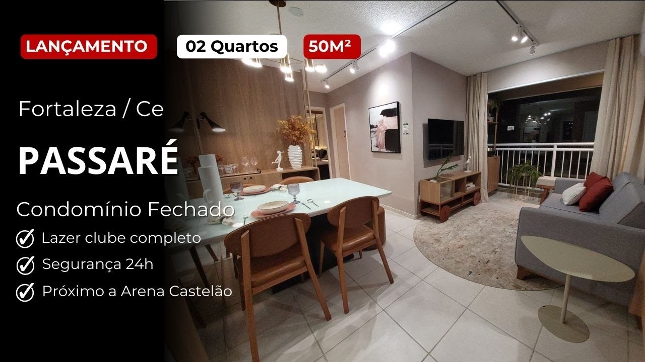 Lançamento Estilo Passaré: Apartamento 2 Quartos no Passaré com Vista para Arena Castelão