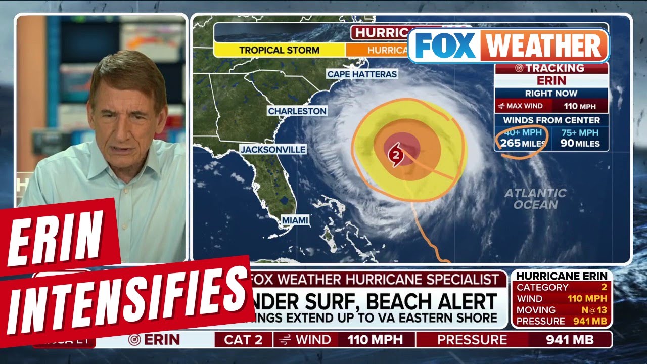 Bryan Norcross: Hurricane Erin Intensifying, Could Become Major Hurricane Once Again