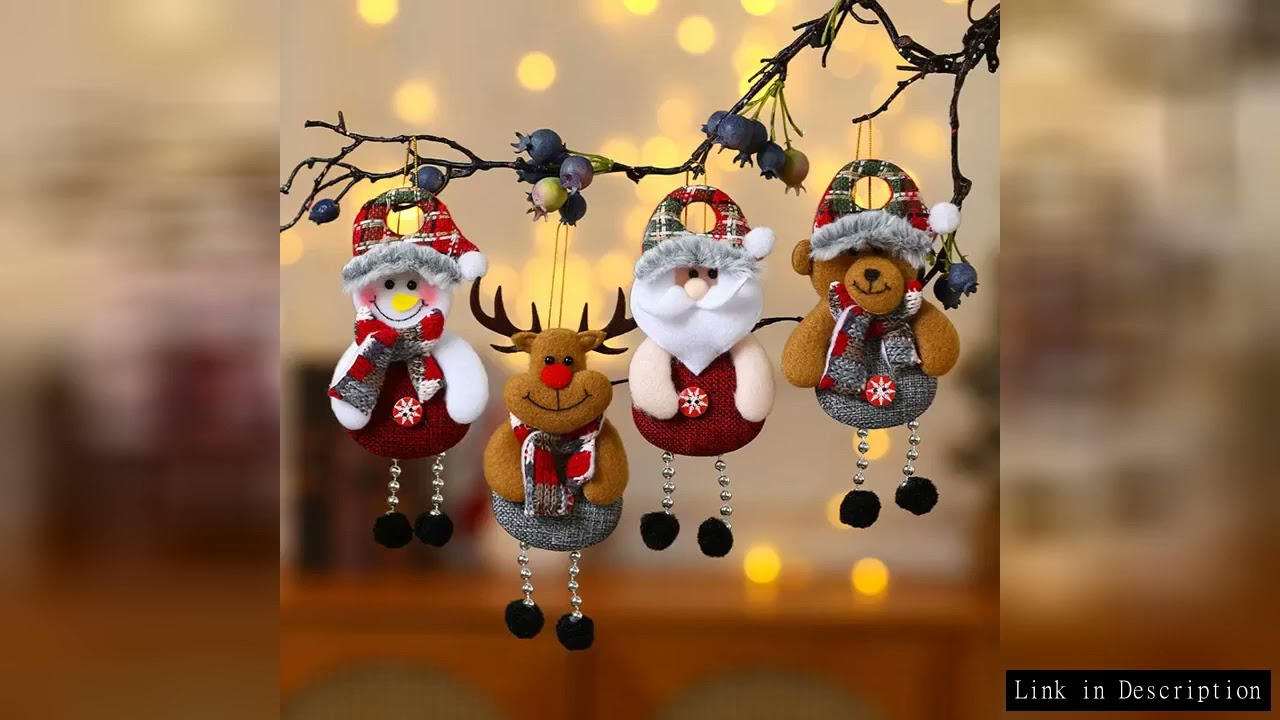 4pcs Christmas Tree Decorations Hanging Christmas Ornaments Set Snowman Decorations Hanging Pendants