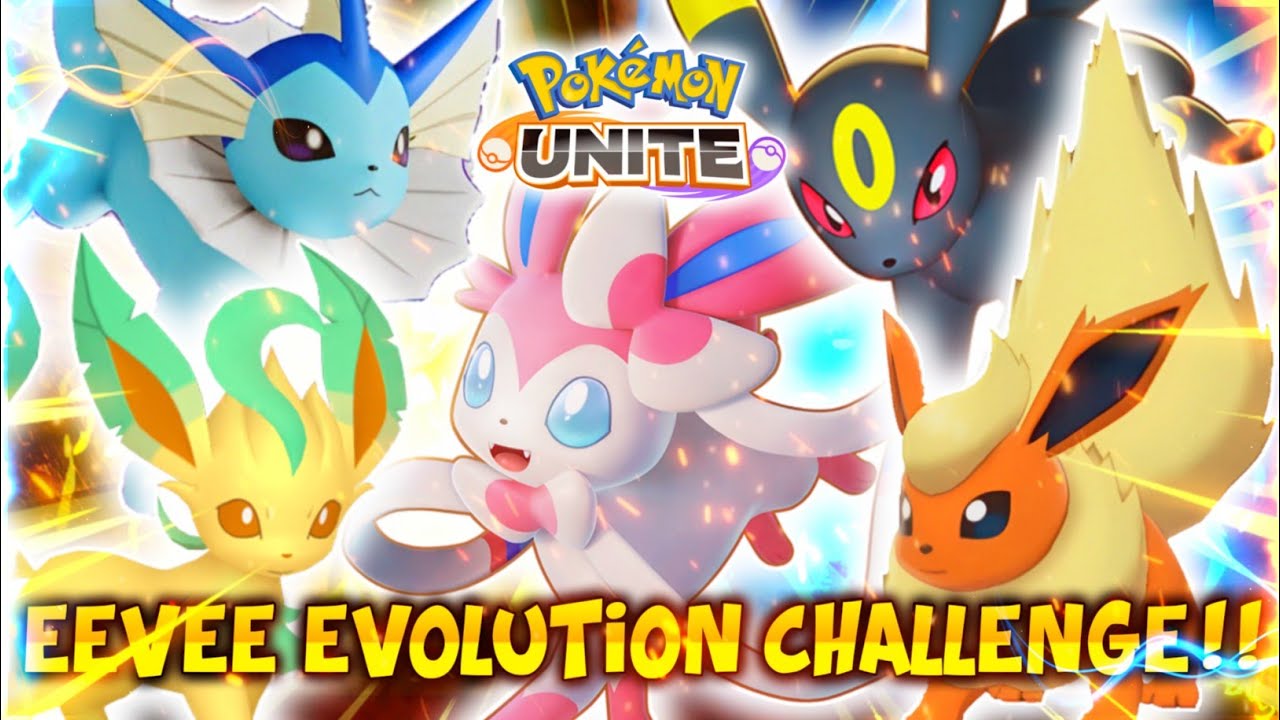 Eevee Only Challenge in Pokemon Unite|5 Eevee In 1 match in Pokemon Unite|Pokemon Unite Gameplay|