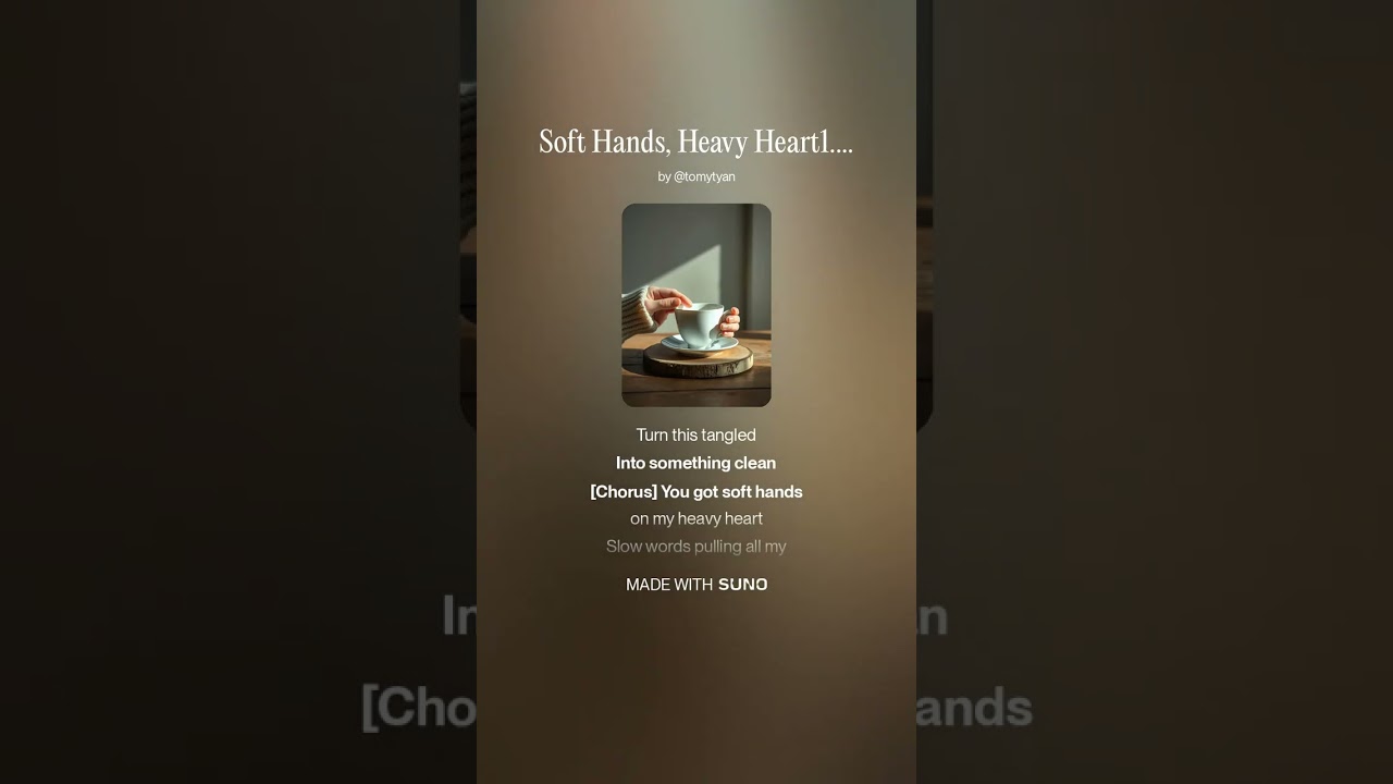 Soft Hands, Heavy Heart1.2(Official Lyric Video) / AI Female Vocal Ballad癒やし、心地よい、AI音楽