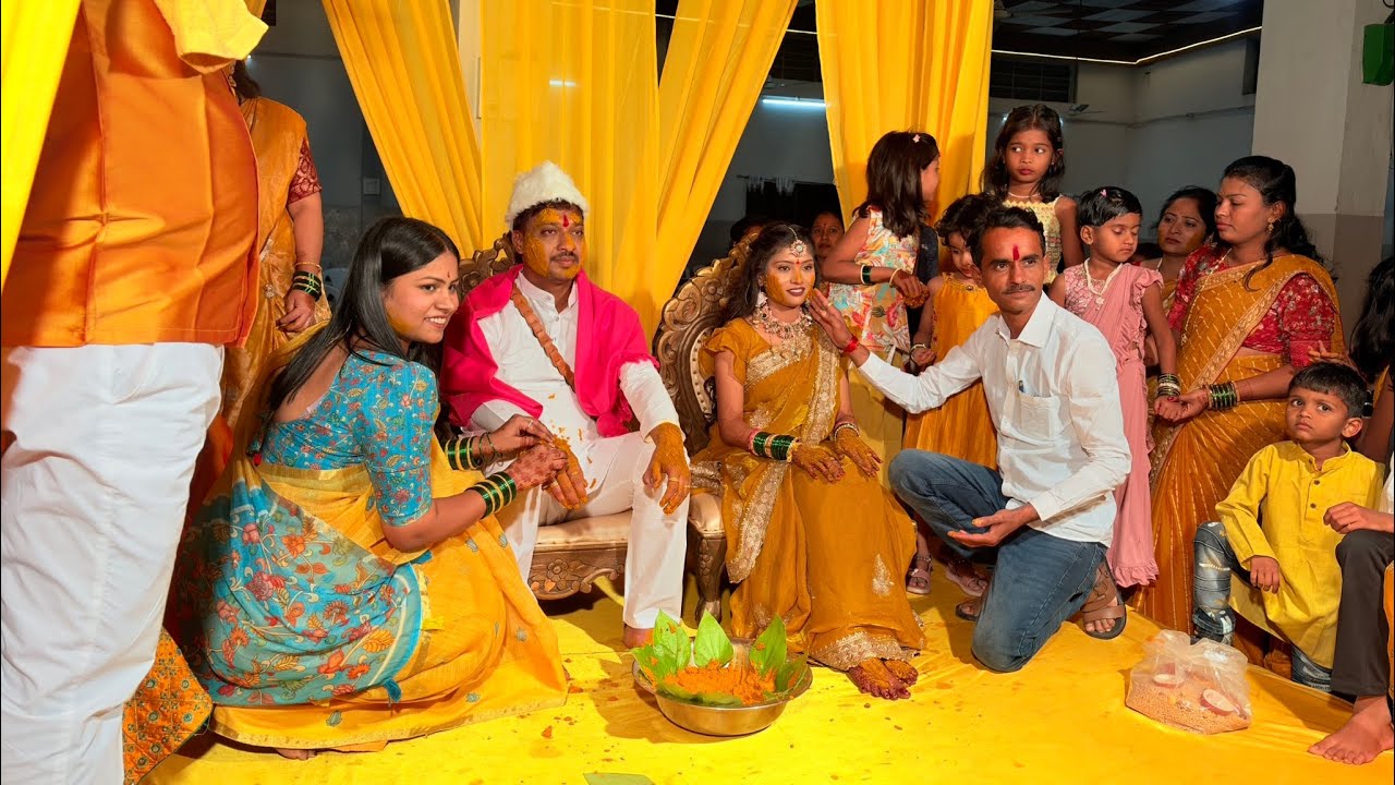आज गेलो लग्न काढायला नवरीला ववसा द्यायला आणि आज होती हळद स्पेशल व्लॉग 🎀🧿🖇️
