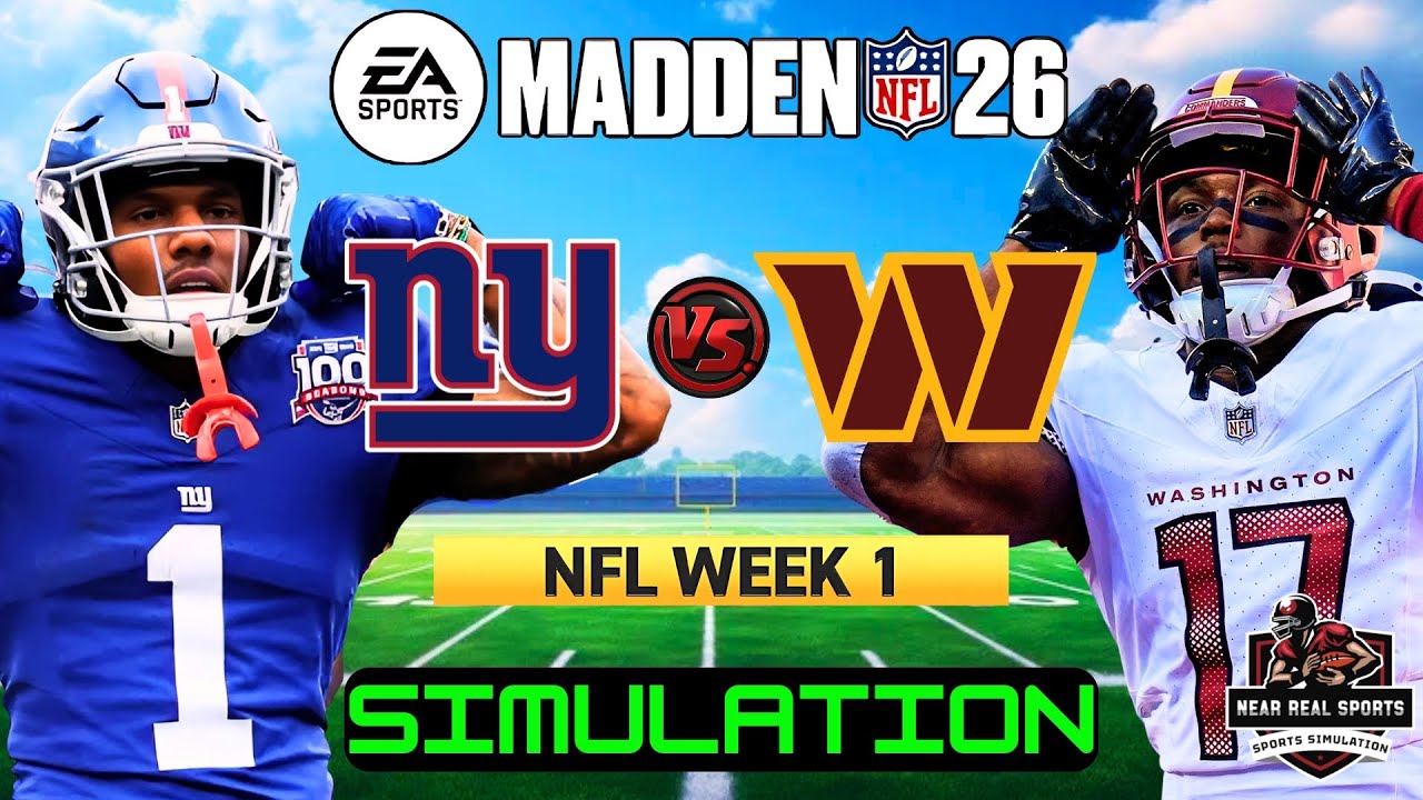 GIANTS vs COMMANDERS | NFL WEEK 1 | MADDEN 26 PREDICITION