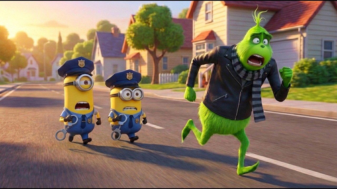 POLICE MINIONS vs GRINCH 😱 A thrilling chase! The Rise of the Grinch | Funny Minions Cartoon
