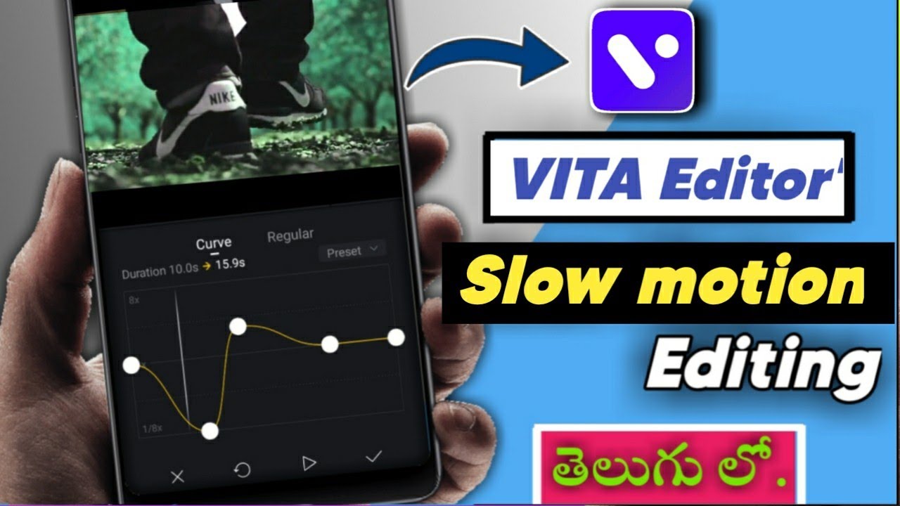 vita app editing slow motion telugu | Vita app editing