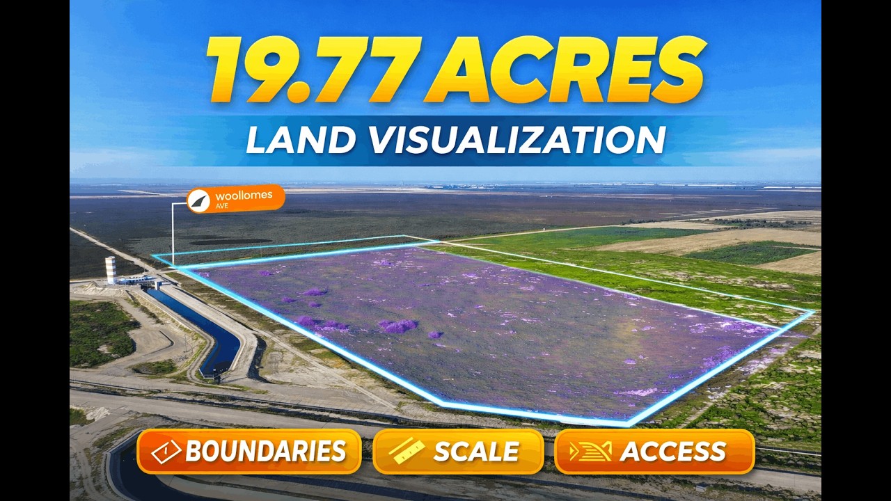 Aerial Land Visualization | Property Boundary Animation | 19.77 Acres Explained