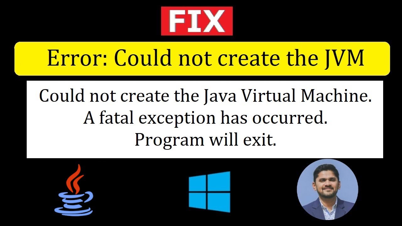 Исправление: Не удалось создать виртуальную машину Java. Произошло фатальное исключение. Программ...