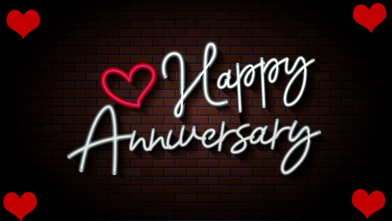 Happy Anniversary! #neonhearts #background #love #happyanniversary #anniversarywishes #banner