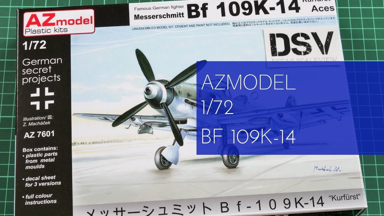 AZmodel 1/72 Bf 109K-14 (AZ7601) Review