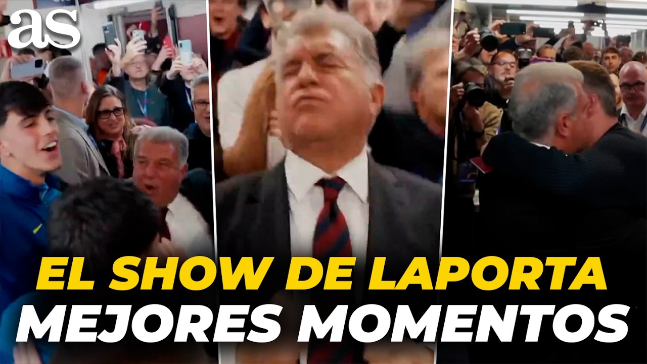 El SHOW de JOAN LAPORTA: CÁNTICOS, CELEBRACIONES, MEJORES MOMENTOS...