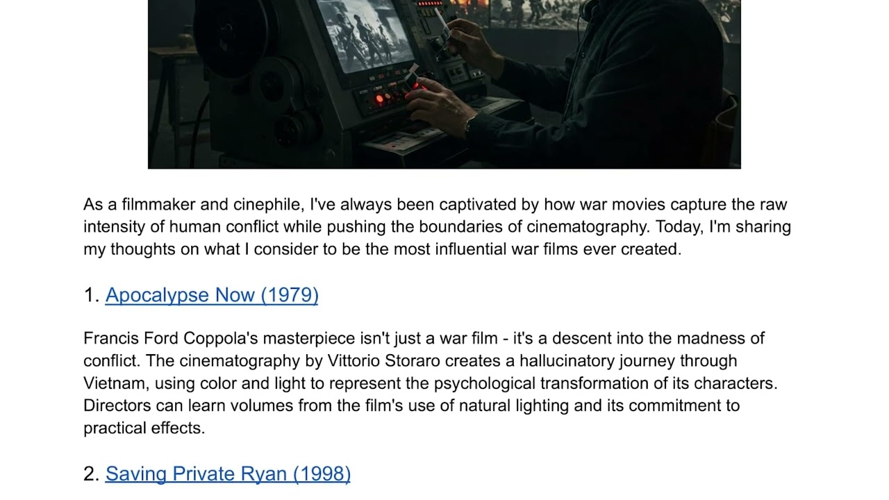 The Greatest War Films Ever Made - A Director's Perspective | Mark Murphy Director