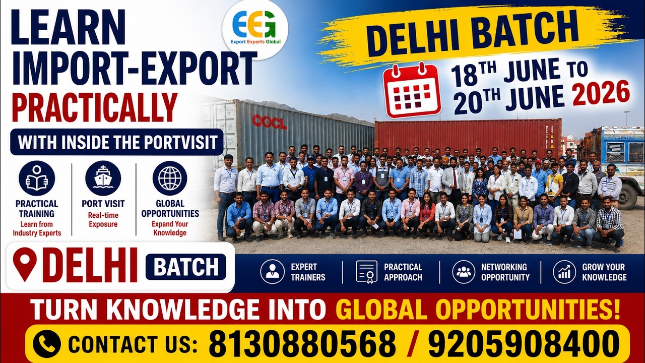 Import Export Training in Delhi | Import Export Course in Delhi | Start your own Export Import
