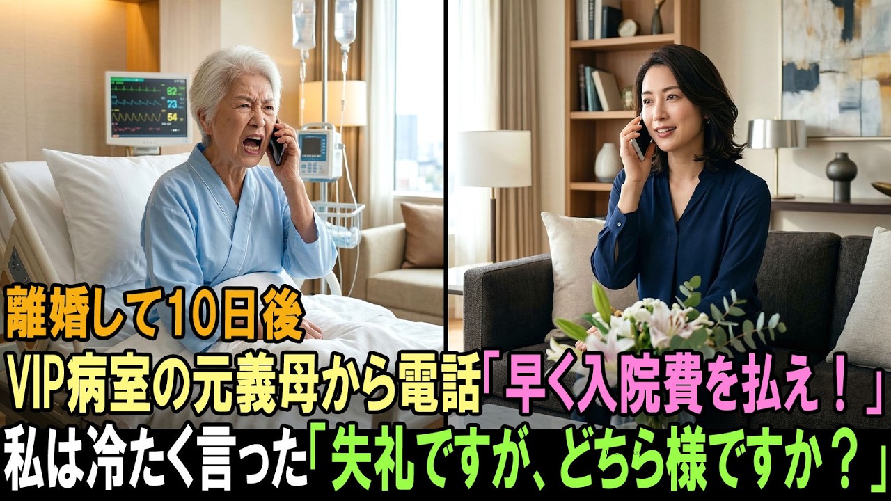 離婚して10日後、VIP病室の元義母から電話「早く入院費を払え！」私は冷たく言った「失礼ですが、どちら様ですか？」