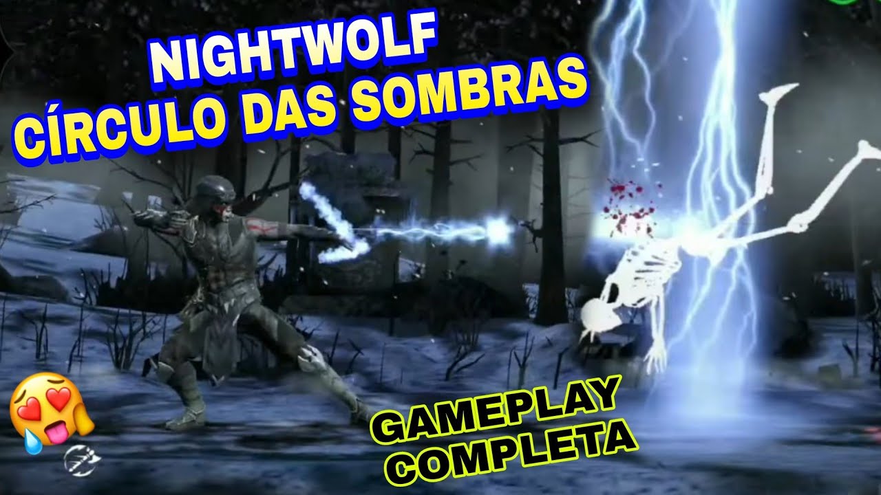 NightWolf Círculo das Sombras Gameplay Completa do Personagem no Mortal Kombat Mobile