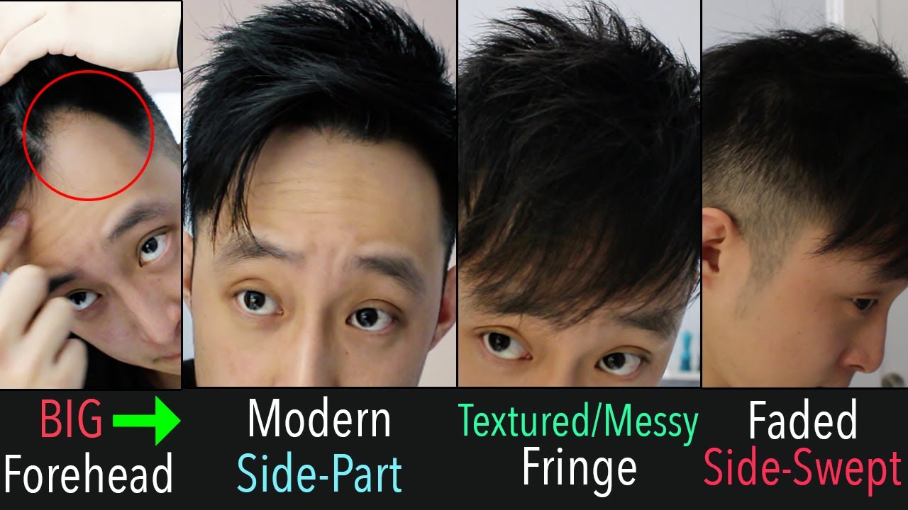 MY 3 Hairstyles for FINE Hair & BIG Forehead/RECEDING Hairline | ALSO for Short/Medium or Asian Hair