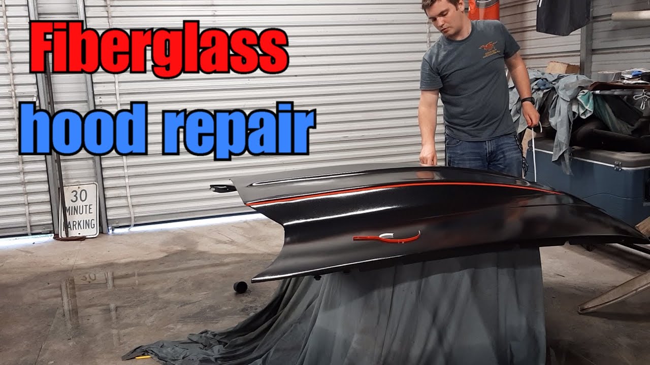 How to repair fiberglass | We repaired Ol Skool Kingz Fiberglass hood!