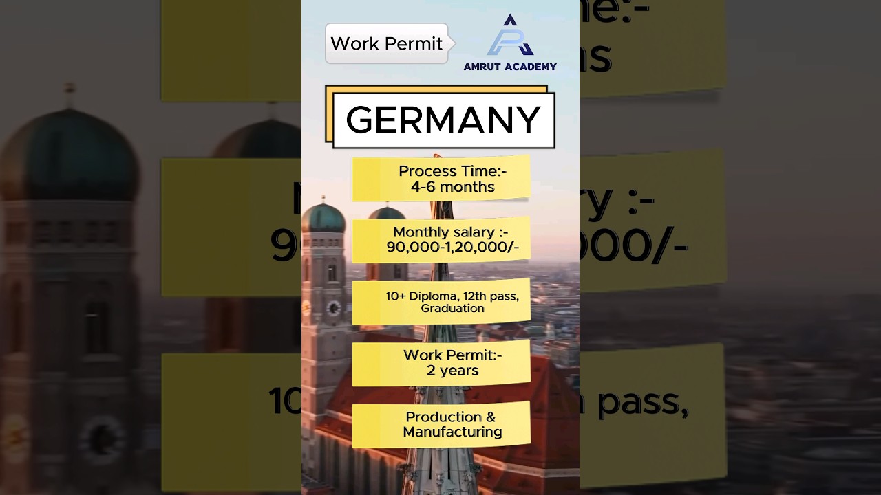 Job in Germany for Indians | Germany work visa 2024 | work permit