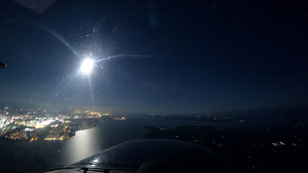 Night XC KPLU-KAWO-KPLU on a Cessna 172