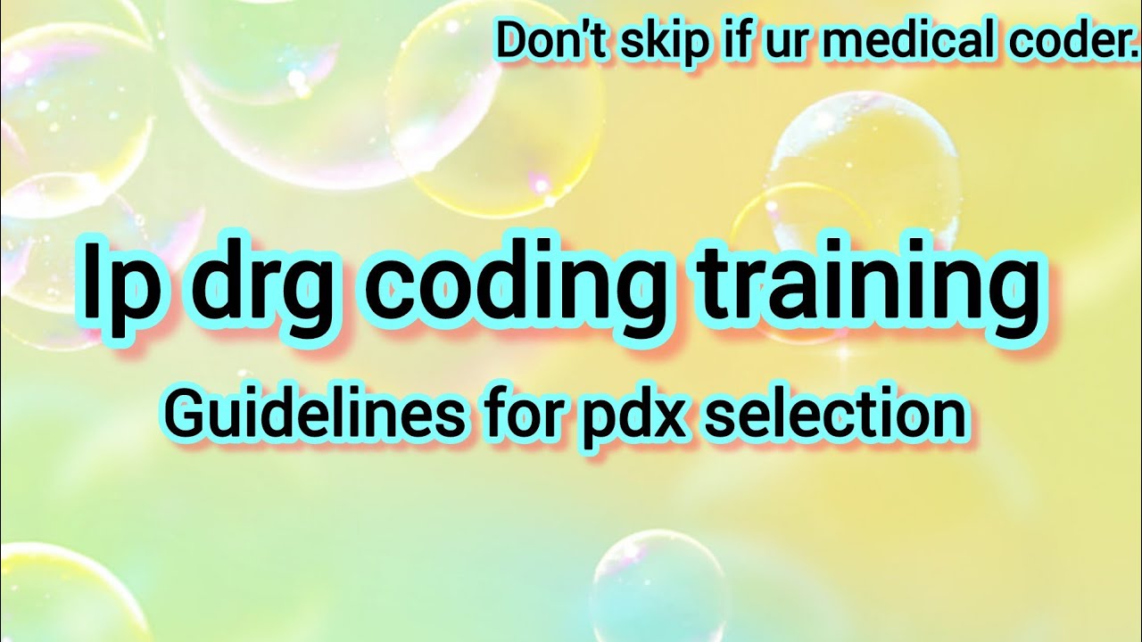 guidelines for principal diagnosis selection