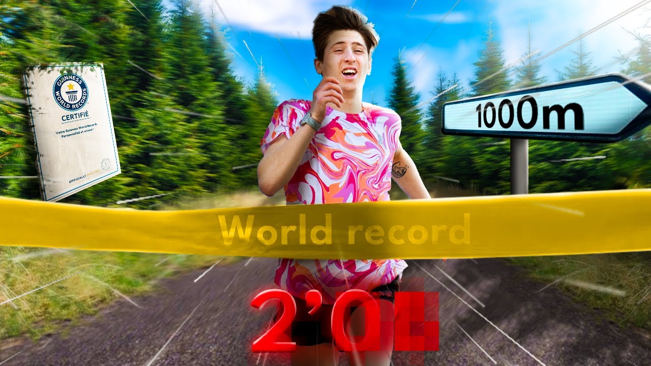 J'ai réussi à battre le RECORD DU MONDE du 1000M +𝟐𝟖𝐤𝐦/𝐡 🚀
