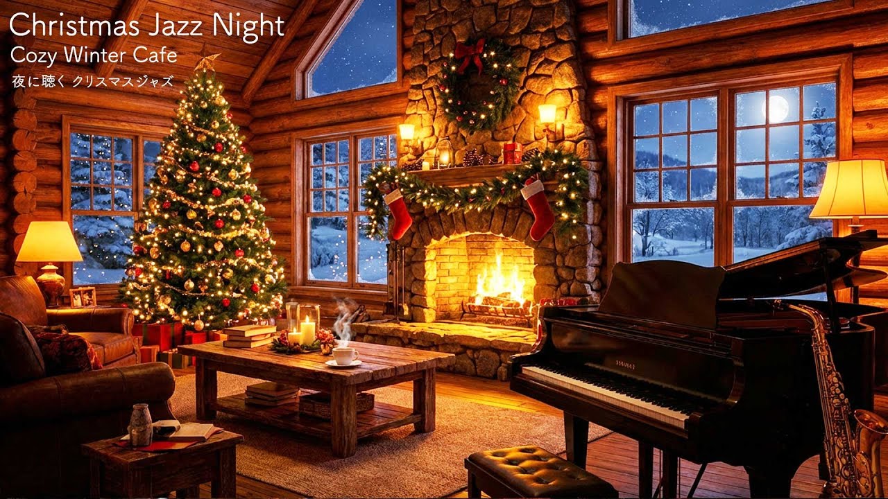 【Christmas BGM Jazz 3】Christmas Jazz Night 🎄☕ Cozy Winter Cafe｜夜に聴く大人のクリスマスジャズ🎷（1 Hour）
