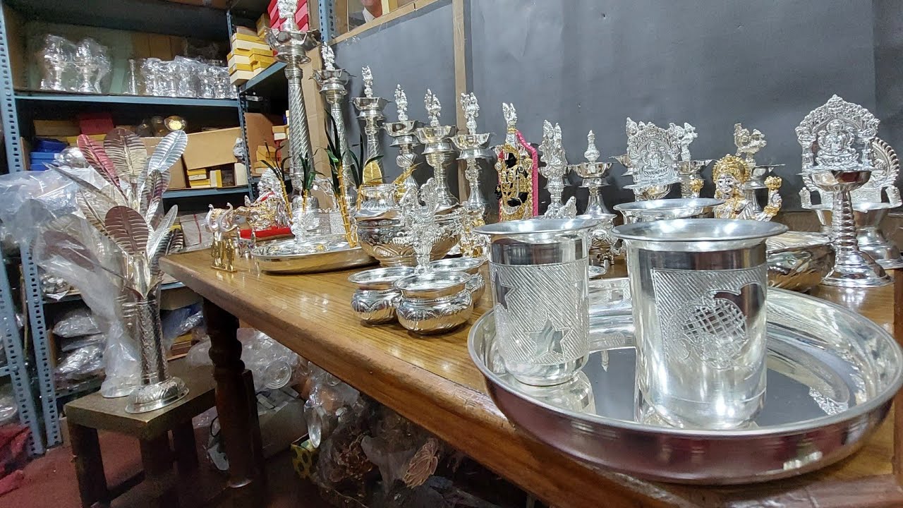 Bangalore Rs. 3/- German Silver Pooja Items // Wholesale & Retail /Single Pieces Courier Available