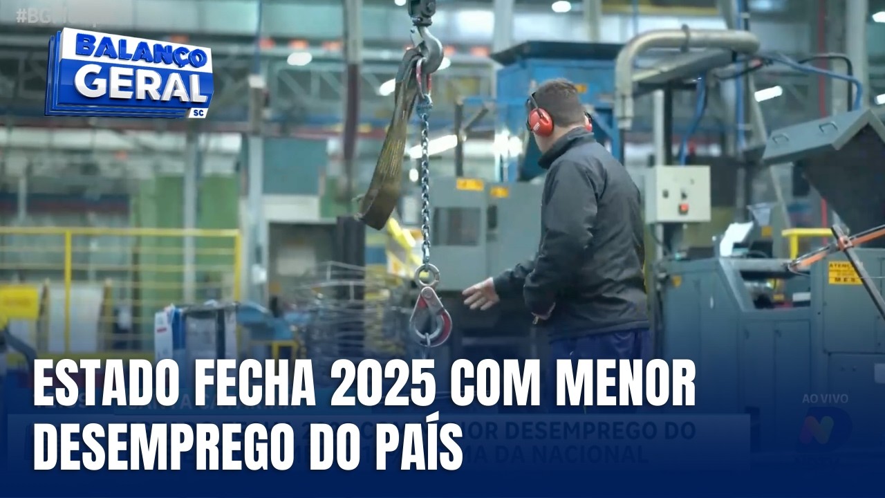 Santa Catarina fecha 2025 com menor desemprego do país