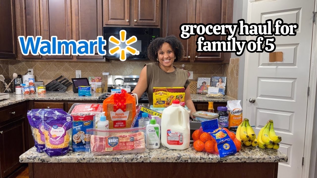 Покупка продуктов в Walmart для семьи из 5 человек | Реалистичный еженедельный план покупок + про...