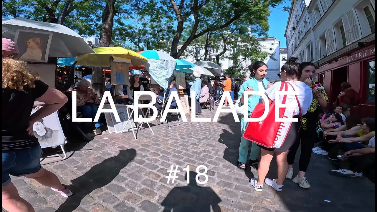 #18 [4K] LA BALADE de la station Abbesses à Basilique du Sacré-Cœur de Montmartre.