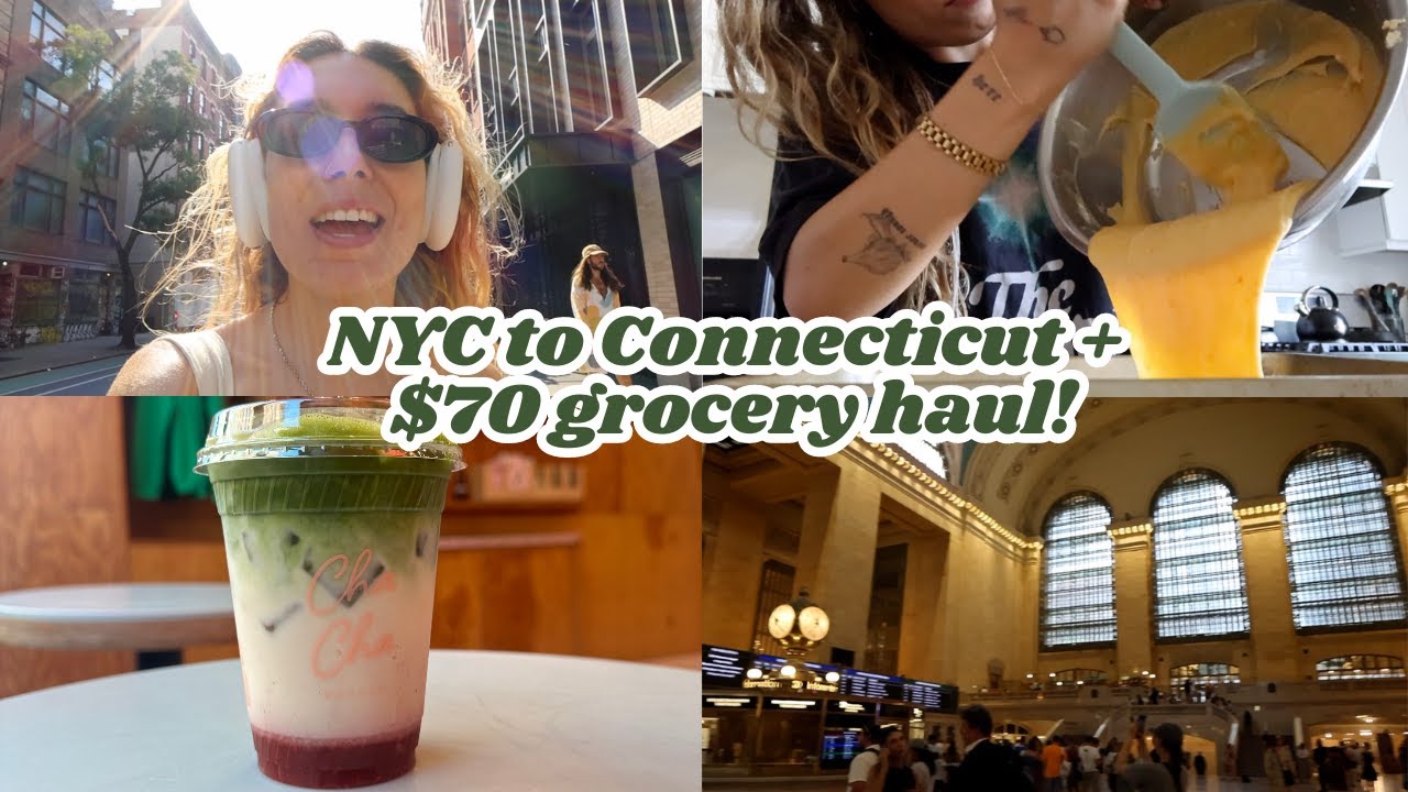 Taking the train to Connecticut + weekly grocery haul (UNDER $70!)