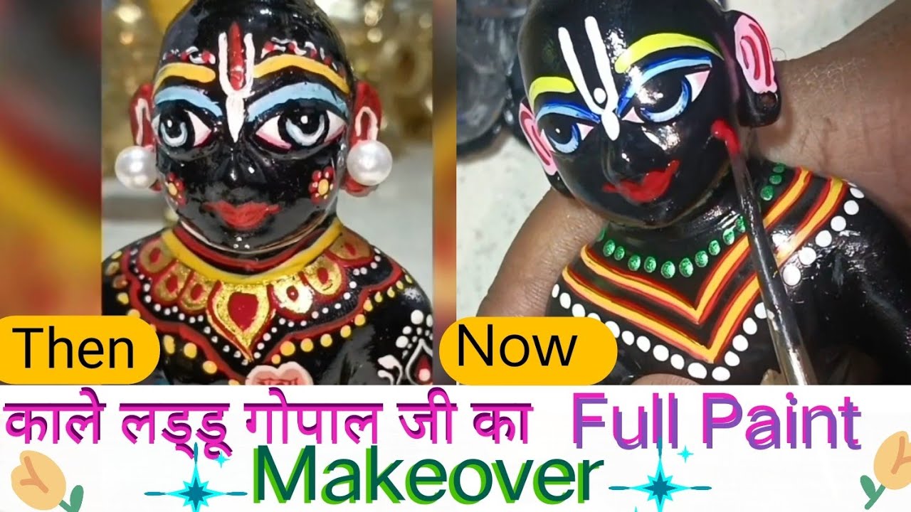 Black Laddu Gopal Full Paint Makeover | laddu gopal | @vrindabrajarts1909