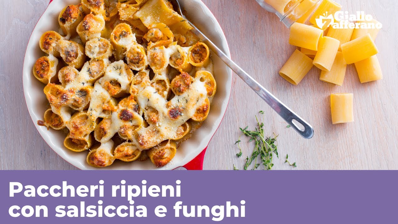 PACCHERI RIPIENI con salsiccia e funghi: CREMOSI E BUONISSIMI!