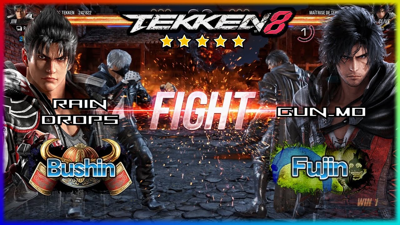 TEKKEN 8 Replays Stars - JIN ( Bushin ) VS CLIVE ( Fujin ) High Level Gameplay